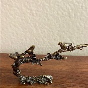 Mini Brass Birds Figurine Incense Holder